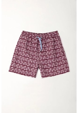 Tennis Pantaloneta De Baño Estampado De Peces Para Hombre Tennis