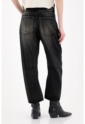 Tennis Jean Horseshoe Tiro Medio Negro Para Mujer