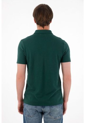 Camiseta Polo Manga Corta Verde Para Hombre