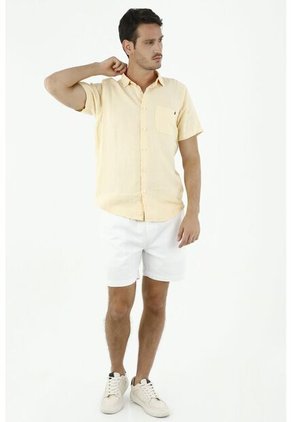 Camisa De Hombre Color Amarillo