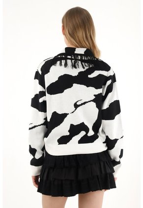 Tennis Buzo De Animal Print Con Flecos Para Mujer