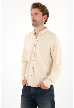 Tennis Camisa Manga Larga Con Raqueta Bordada Verde Para Hombre