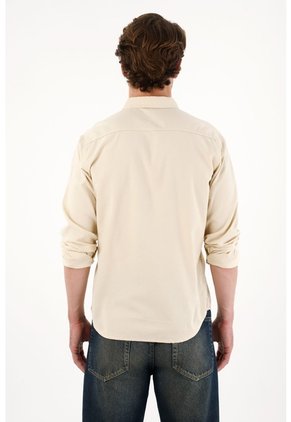 Tennis Camisa Manga Larga Con Raqueta Bordada Verde Para Hombre