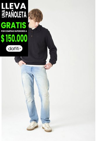 Tennis Buzo Corte Recto Con Cuello Polo En Algodón Negro Para Hombre Tennis