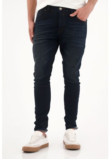 Jean Super Skinny Tono Raw Para Hombre