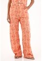Tennis Pantalón Recto Naranja Con Bordado Para Mujer de Tennis