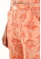 Tennis Pantalón Recto Naranja Con Bordado Para Mujer de Tennis