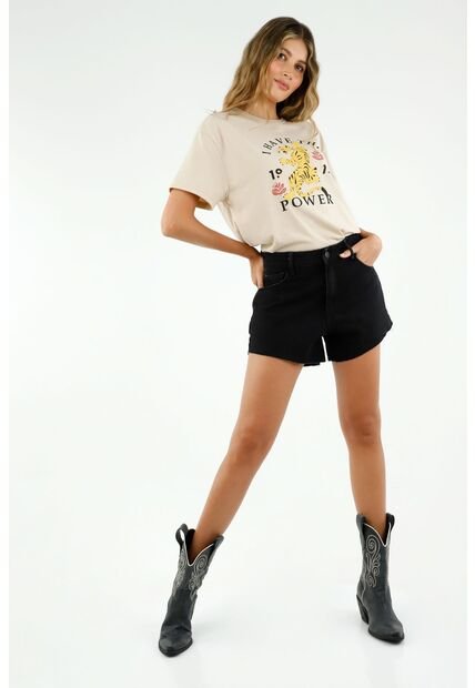 Tennis Bermuda Negra Para Mujer