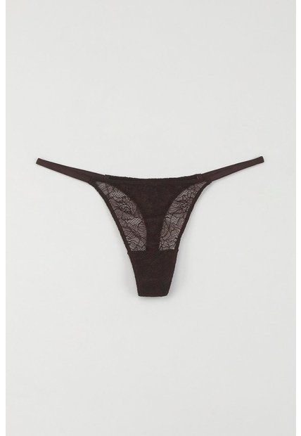 Tennis Panty Tipo Tanga En Canje Café Para Mujer