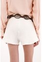 Tennis Short Con Pretina Elástica Y Silueta Sport Crudo Para Mujer de Tennis