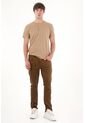 Pantalón Recto Cinco Bolsillos Café Para Hombre de Tennis