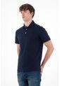 Polo Con Raqueta Bordada Azul Para Hombre de Tennis