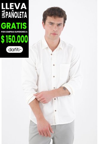 Tennis Camisa Fit Regular Con Botones En Contraste De Algodón Blanco Para Hombre Tennis
