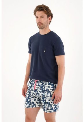 Tennis Pantaloneta De Baño Con Estampado Abstracto Para Hombre