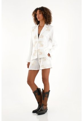 Tennis Chaqueta Tipo Blazer Con Bordados Para Mujer