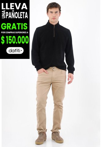 Tennis Buzo Regular Fit Con Cuello Alto Y Cremallera Al Pecho En Negro Para Hombre Tennis