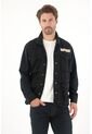 Tennis Chaqueta Con Bordado Y Teñido Vintage Negra Para Hombre de Tennis