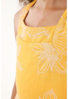 Vestido Amarillo Con Boleros Para Niña