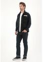 Tennis Chaqueta Con Bordado Y Teñido Vintage Negra Para Hombre de Tennis