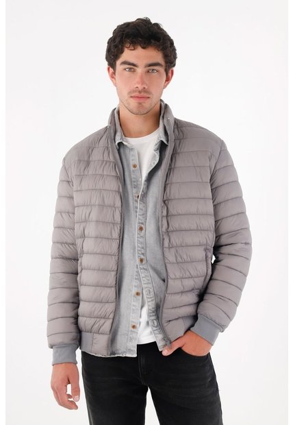 Tennis Chaqueta Acolchada Gris Para Hombre
