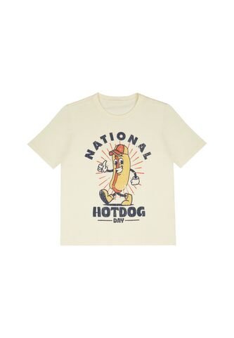 Camiseta Crudo Con Estampado Para Niño Tennis