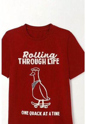 Camiseta Con Estampado Roja Para Niño