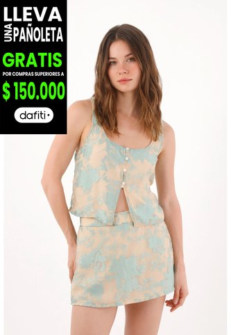 Tennis Blusa Fit Relajado Con Textura Floral En Verde Menta Para Mujer Tennis