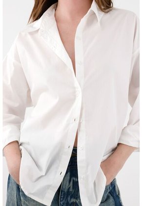 Tennis Camisa Amplia Con Encaje Crudo Para Mujer