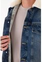 Tennis Abrigo Para Hombre Algodón Azul Fit Recto Con Borreguito de Tennis