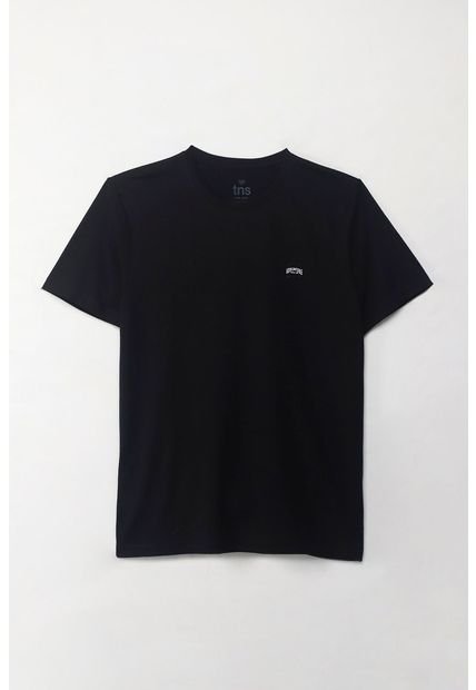 Camiseta Manga Corta Estampada Negra Para Hombre