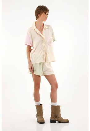 Tennis Camisa Multicolor Con Detalles Bordados Para Mujer