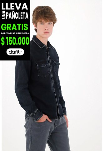 Tennis Camisa Regular Fit Con Lavado En Contraste De Algodón Negro Para Hombre Tennis