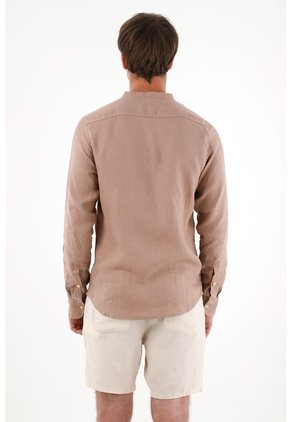 Camisa Manga Larga Cuello Neru Para Hombre