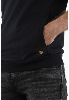 Buzo Tipo Hoodie Negro Para Hombre