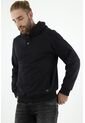 Buzo Tipo Hoodie Negro Para Hombre de Tennis
