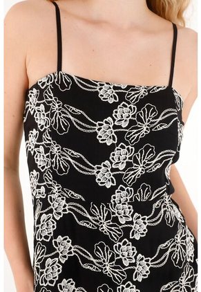 Tennis Vestido Largo Estampado Con Escote Recto Para Mujer