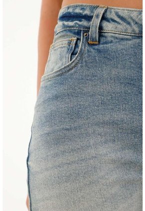 Tennis Jean Super Slim De Tiro Medio Azul Para Mujer