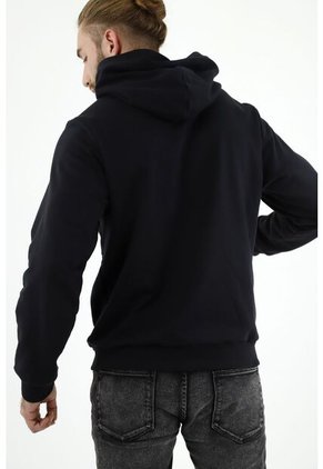 Buzo Tipo Hoodie Negro Para Hombre