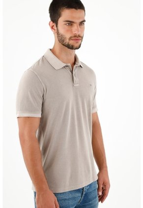 Polo Café Con Efecto Overday Para Hombre