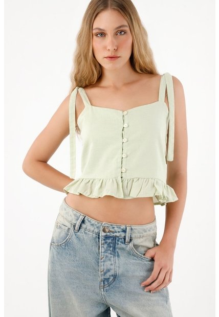 Tennis Camisa Tipo Crop Para Mujer