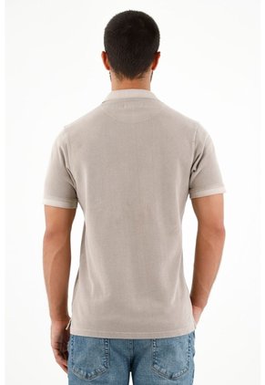 Polo Café Con Efecto Overday Para Hombre