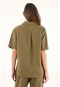 Camisa Tipo Bowling Con Detalles Imitación Bordado Para Mujer de Tennis