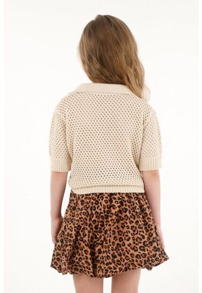 Camisa Tipo Polo Tejida Para Niña