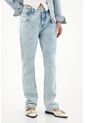 Tennis Jean Recto Tiro Medio Azul Claro Para Mujer de Tennis
