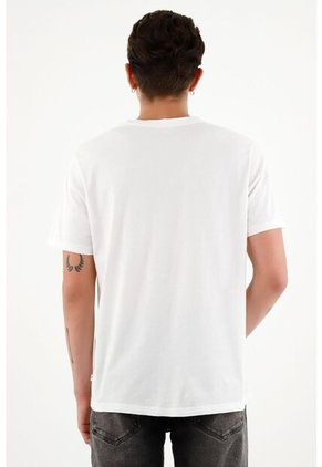 Camiseta Unisex Blanca Cuello Redondo En Rib