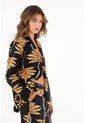 Tennis Abrigo Negro Estampado De Silueta Amplia Para Mujer de Tennis
