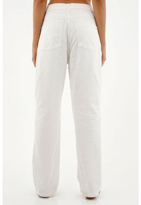 Jean Crudo Con Botones Para Mujer