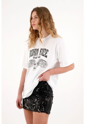 Tennis Camiseta Básica Oversize Blanca Para Mujer