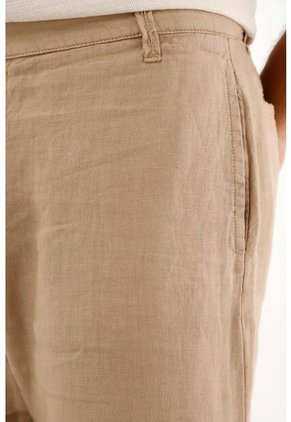 Tennis Pantalón Crudo 100% Lino Para Hombre