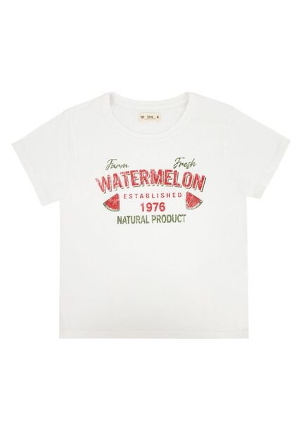 Camiseta Blanca Con Estampado Para Mujer